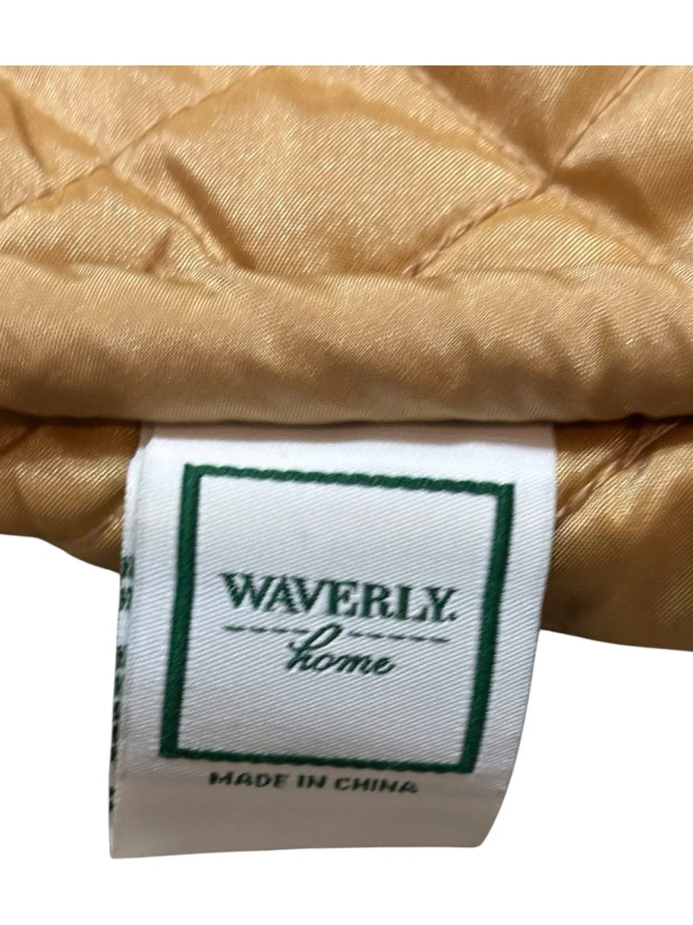 2 Waverly Home Square Quilted Euro Pillow Shams Cushion Style Diamond Gold Camel